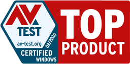 AV-TEST Top Product sertifiointi 02/2026